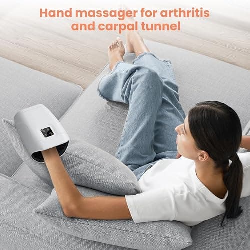 TipTalk Hand Massager with Heat and Compression, Cordless Electric Hand held Massager for Arthritis and Carpal Tunnel, Gifts for Men and Women thumbnail 5
