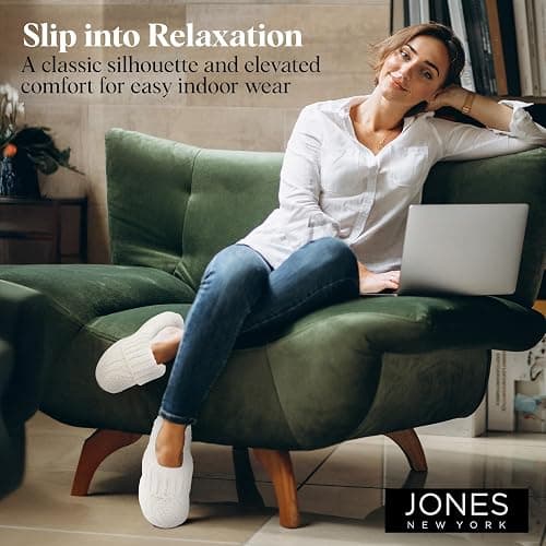 Jones New York Slippers for Women Indoor Cozy Chenille Womens House Slippers thumbnail 2