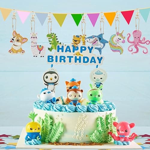 Augisteen 12 PCS Diamond Painting Keychains Kit Animals Diamond Art Ornaments Double Sided 5D Diamonds Key Rings DIY Diamonds Pendants for Beginners Birthday Crafting Home Party Decor thumbnail 5