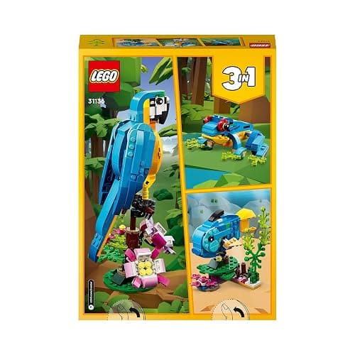 LEGO Creator 3 in 1 Exotic Parrot to Frog to Fish Animal Figures Building Toy, Creative Toys for Kids Aged 7 and up 31136 thumbnail 10