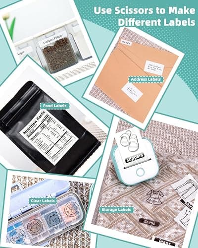 Memoking Sticker Printer - T02 Mini Printer Print Pods Portable Thermal Inkless Sticker Maker Machine Bluetooth Pocket Impresora Portátil Instant Print for Notes, Anatomical Diagrams, Journal,DIY,Gift thumbnail 8