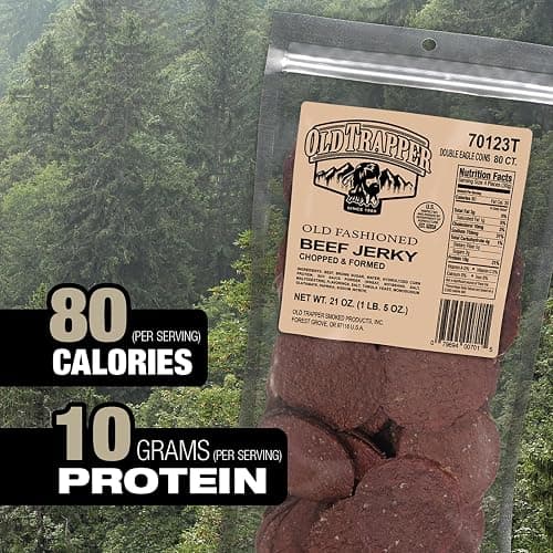 Old Trapper Double Eagle Beef Jerky, Old-Fashioned Flavor, 21 Ounce Package, Delicious Jerky Snacks, 10 Grams of Protein and 80 Calories per Serving (Pack of One) thumbnail 3