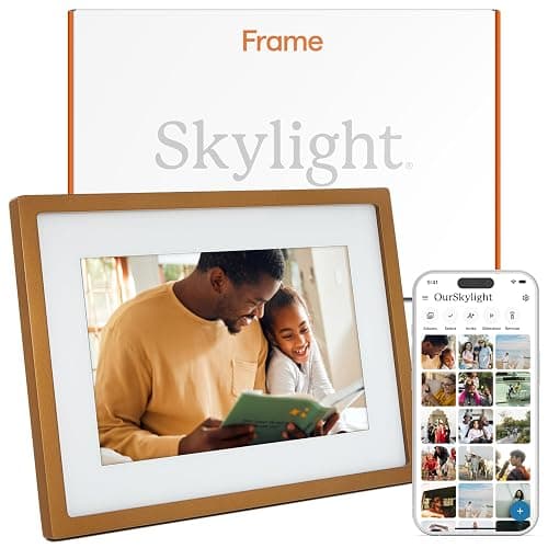 Skylight Digital Picture Frame - WiFi Enabled with Load from Phone Capability, Touch Screen Digital Photo Frame Display - Customizable Gift for Friends and Family - 10 Inch Gold - Image 1
