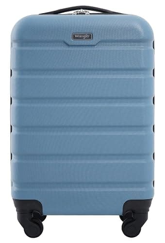 Wrangler Hardside Spinner Luggage, Blue Heaven, Carry-On 20-Inch - Image 1