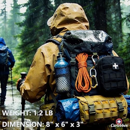 Carlebben EMT Pouch MOLLE Ifak Pouch Tactical MOLLE Medical First Aid Kit Utility Pouch (With Medical Supplies) thumbnail 5