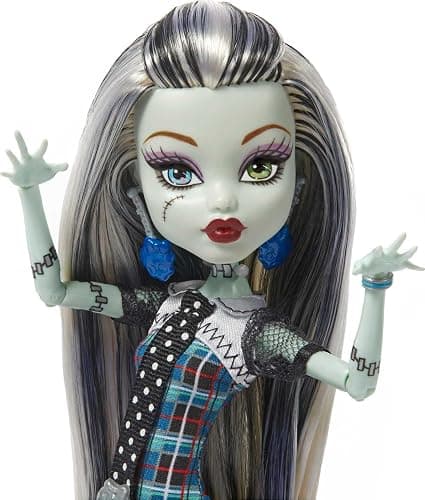 Monster High Frankie Stein Reproduction Doll Wearing Original Fashion & Shoes with Pet, Display Stand & Accessories, 10-5-inch Collectible Toy thumbnail 3