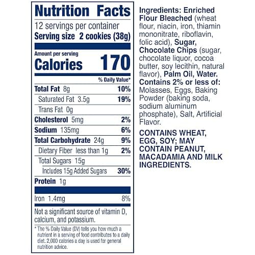 Pillsbury Ready to Bake Chocolate Chip Cookie Dough, Makes 24 Cookies, 16 oz thumbnail 2