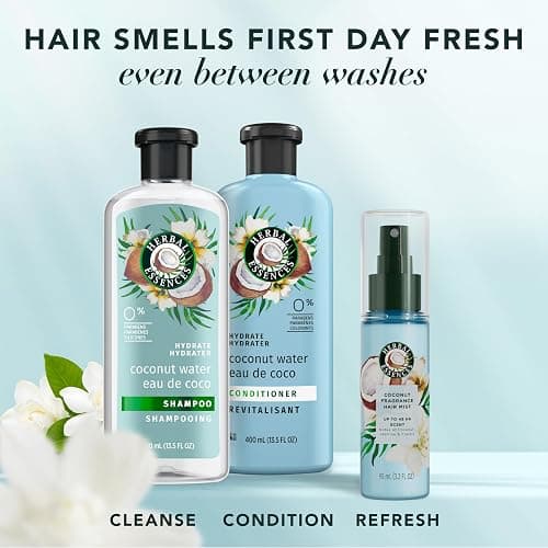 Herbal Essences Hair Perfume for Women, Coconut Scent | Hair Mist Fragrance Spray, Frizz Control, 3.2 fl oz, for all Hair Types thumbnail 8