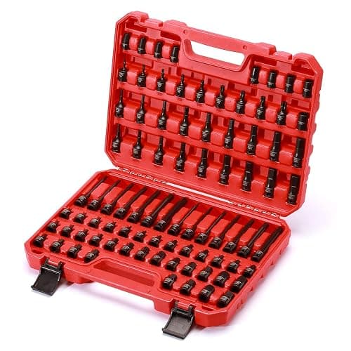 CASOMAN 84 Pieces 3/8" Dr. Master Hex & Torx Bit Impact Socket Set, CR-MO, SAE/Metric, Impact Grade, 3/8" Drive Allen Bit Socket Set thumbnail 8
