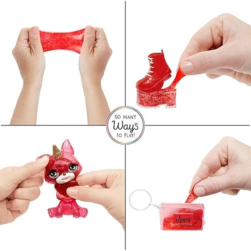 Rainbow High Ruby, Red with Slime Kit & Pet, 11" Shimmer Posable Fashion Doll with DIY Sparkle Slime, Magical Yeti Pet, Fun Play Accessories, Great Toy Gift for Girls Kids Ages 4-12 Years thumbnail 7