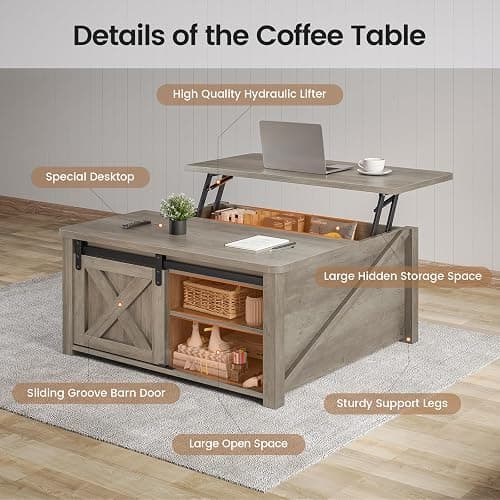 SEDETA Lift Top Coffee Table thumbnail 3