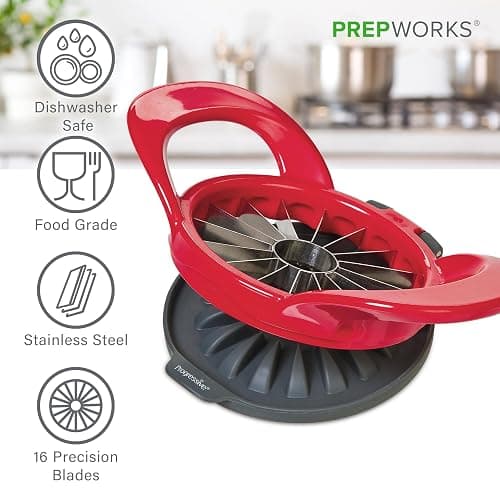 PrepWorks Dishwasher Safe Apple Slicer and Corer – 16-Slice Thin Apple Cutter with Safety Cover thumbnail 4