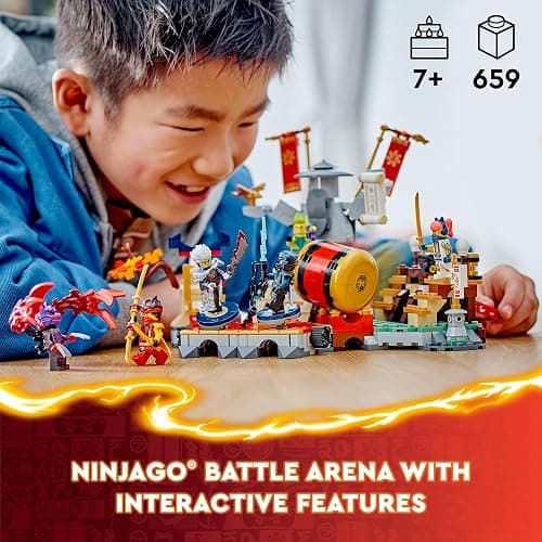 LEGO NINJAGO Tournament Battle Arena Playset with 6 Minifigures, Action Toy for Kids, Ninja Toy Building Set, Birthday Gift Idea for Boys and Girls Aged 7 and Up, 71818 thumbnail 3