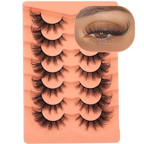 False Eyelashes Wispy Lashes Natural Look Fake Eyelashes Cat Eye Lashes Mink Fluffy Strip False Lashes Fox Eye Lashes Pack 7 Pairs ALICROWN thumbnail 9