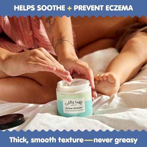 TUBBY TODD All Over Ointment Baby Eczema Cream, Everyday Multi-Purpose Baby Skin Relief Cream, Sensitive and Dry Skin, Rash & Irritation - Steroid & Gluten Free, Fragrance-Free, 8 oz, 2 Pack thumbnail 2