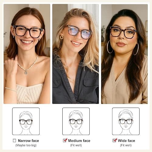 Madison Avenue Blue Light Blocking Glasses Oversized Fashion Blue Light Glasses for Women Anti Eyestrain & UV Protection Computer Eyeglasses (Grey Demi) thumbnail 3