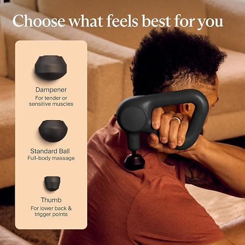 TheraGun Therabody Relief Massage Gun | for Daily Comfort | 3-Speed | Black | Quiet Handheld Percussion Muscle Massager for Back, Leg & Shoulder Pain Relief. Lightweight, Easy to Use, Ergonomic Grip thumbnail 6