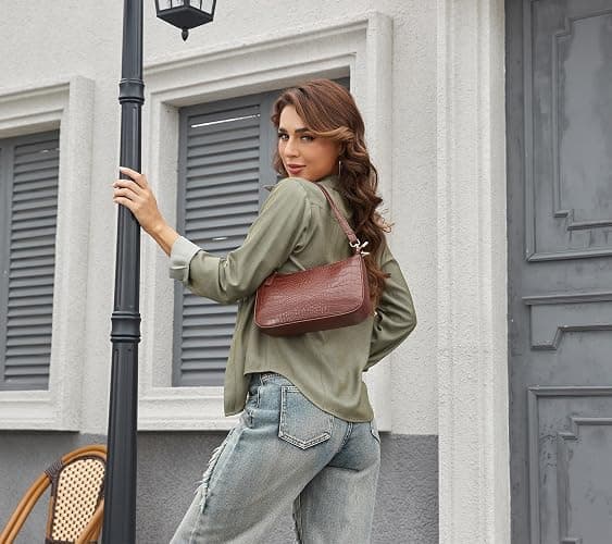 NIUEIMEE ZHOU Small Shoulder bag with 2 Removable Straps Cross Body Clutch Purse Handbag for Women thumbnail 2