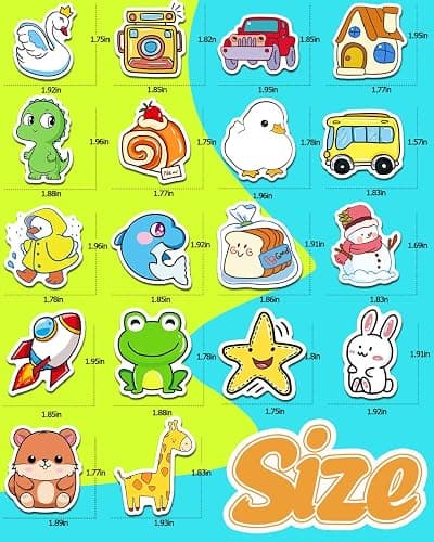 Apakkai 600 Pcs Cute Stickers for Kids, Water Bottle Stickers for Teens, Kawaii Vinyl Phone Laptop Skateboard Animal Waterproof Sticker, Bulk Aesthetic Sticker Packs for Boys Girls Teacher thumbnail 5