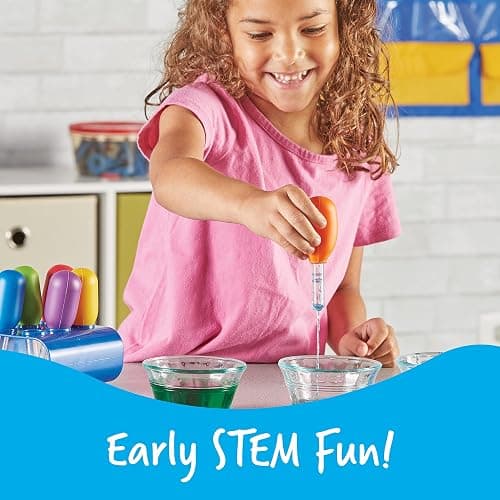 Learning Resources Jumbo Eyedroppers - Science Experiments for Kids, Sensory Water Table Toys, Toddler Tools, Preschool STEM, Fine Motor Skills Toys, Droppers for Kids, Craft Materials, Water Dropper thumbnail 2