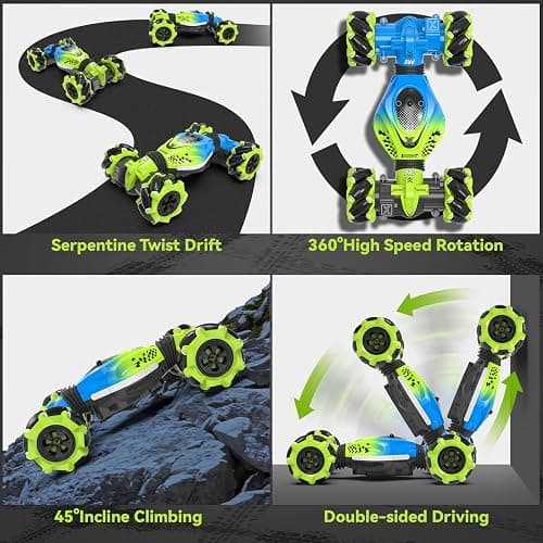 Dysaim Gesture RC Car Hand Controlled Stunt Car for 6-12 yr Boys Girls, 2.4GHz Remote Control Gesture Sensor Toy Drift Twist with Light Music for Kids Birthday Xmas Gift thumbnail 3