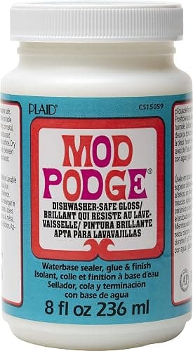 Mod Podge Dishwasher Safe Waterbased Sealer, Glue and Finish (8-Ounce), CS15059 Gloss, 8 Ounce - Image 1
