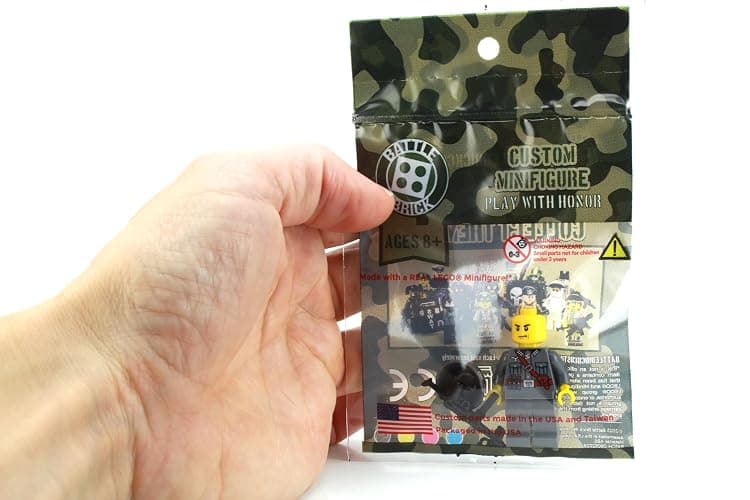 Battle Brick 1.6 Inches Tall Collectible German WW2 MP40 Soldier Custom Collectible Minifigure | Genuine Military Minifig | Printed in The USA | World WAR 2 | Great Gift for Teen to Adult AFOL thumbnail 3