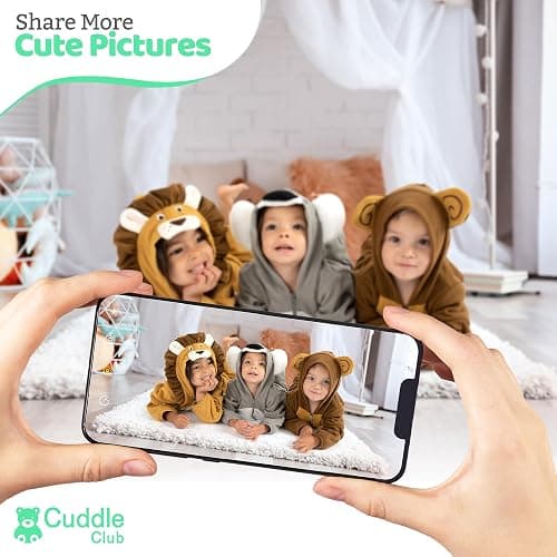 Cuddle Club Fleece Baby Bunting Bodysuit with Hood, Convertible Mittens & Booties, Car Seat Friendly, Soft & Warm, Easy Zip thumbnail 5