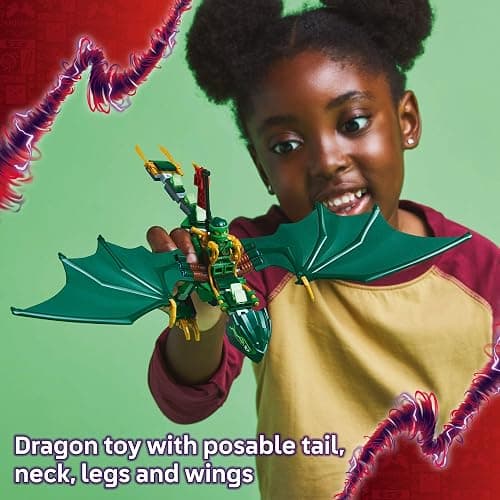 LEGO NINJAGO Lloyd's Green Forest Dragon Toy - Pretend Play Building Toy for Boys and Girls, Ages 6+ - Birthday Gift for Kids - Dragon Figurine with 2 Minifigures for Kids - 71829 thumbnail 4
