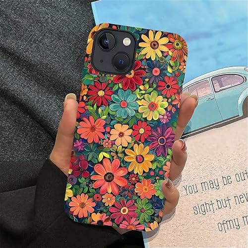 ZHEGAILIAN Case for iPhone 14 Plus,Colorful Red Flowers 2 in 1 Hard Shell + Silicone,Shockproof Bumper Drop Protective Compatible with iPhone 14 Plus thumbnail 6