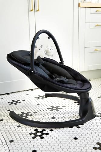 Balancelle MoMi KENANI ONYX jusqu'à 9 kg, écran LED, télécommande, Bluetooth pour smartphone, alimentation piles/secteur, harnais de sécurité 5 points, arche et jouets thumbnail 11