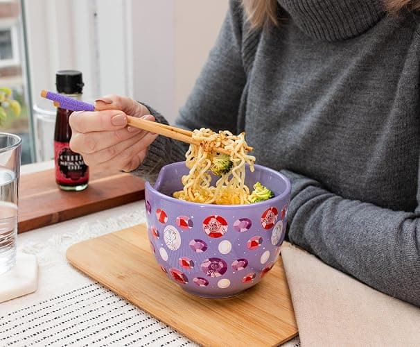 Steven Universe Crystal Gems Ceramic Ramen Dinnerware Set | Includes 20-Ounce Noodle Bowl and Wooden Chopsticks thumbnail 8