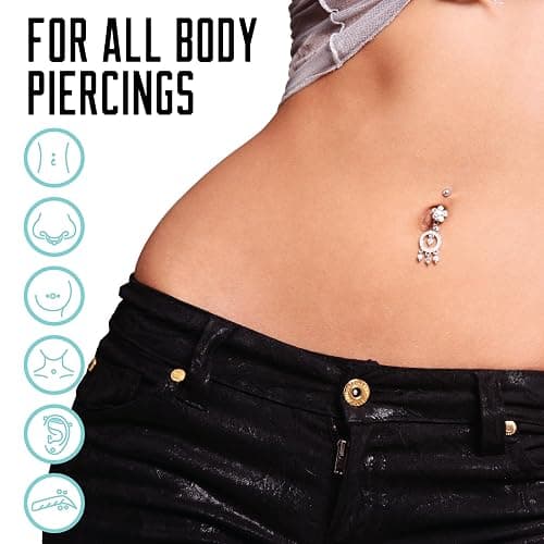 BASE LABORATORIES Piercing Aftercare Hypochlorous Acid Spray PRO 8 oz, HOCl | Ear Piercing Cleaner, Nose Aftercare Spray, HOCl Saline Mist, Keloid Bump Care, Wound Wash, Belly Piercing thumbnail 4