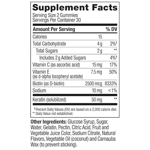 OLLY Undeniable Beauty Gummy, For Hair, Skin, Nails, Biotin, Vitamin C, Keratin, Chewable Supplement, Grapefruit, 30 Day Supply - 60 Count - 60 Count (Pack of 1) thumbnail 8