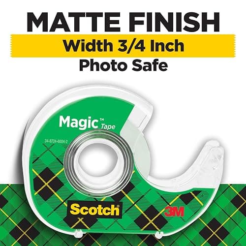 Scotch Magic Tape, Invisible, Home Office Supplies and Back to School Supplies for College and Classrooms, 6 Tape Rolls with Dispensers thumbnail 2