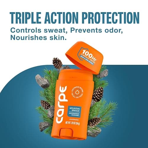 Carpe 100-Hour Antiperspirant Deodorant, Mountain Breeze - 2 Pack | Dermatologist Tested - 100 Hr Sweat & Odor Control - Free from Baking Soda & Parabens - Clinical Strength Deodorant - 2 Pack thumbnail 5