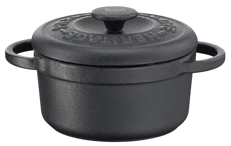 TEFAL PIERRE GAGNAIRE HERITAGE Set 4 mini cocottes fonte d'acier rondes 10 cm / 0,3L Induction E223S404 - Image 1
