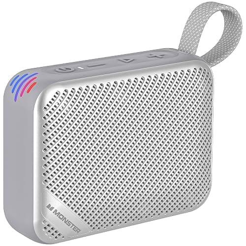 Monster S360 Portable Bluetooth Speaker, IPX7 Waterproof, Bluetooth 6.0, 20H Playtime, Powerful Stereo Sound, Support TF Card, Clear Hands-Free Calling Speaker for Home, Outdoors and Travel, Gray - Image 1