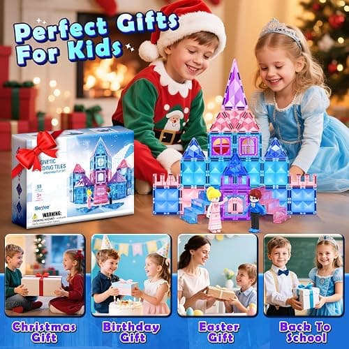 Soyee Diamond Magnetic Building Blocks - Princess Toys for 3-8 Year Old Girls & Boys - 3 4 5 6 Year Old Girl Birthday Xmas Present thumbnail 6