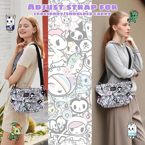 tokidoki Messenger Bag for Women，Cute Cross Body Bags Phone Wallet Crossbody Bag for Women Men for Work Travel Gift thumbnail 2