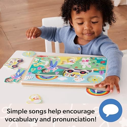 Melissa & Doug® Ms. Rachel™ Wooden Song Peg Puzzle, 6-Piece Light-Activated Sound Puzzle with Full Songs, Toddler Toys for Boys and Girls Ages 2-5+ Years - FSC Certified thumbnail 6