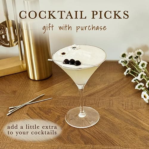 MORA PURE Martini Glasses, Set of 4-7oz - Handblown Premium Crystal Glass for Cockails, Martinis, Home Bar, Cosmos, Gimlet, Parties, Etc - Modern Classic Cocktail Glassware, Gift for Him/Her thumbnail 3