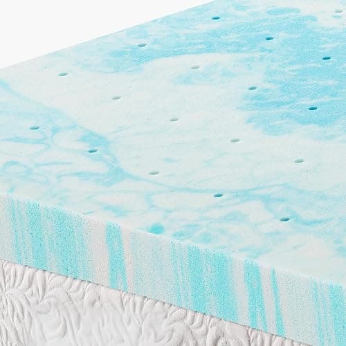 OLIXIS 2 Inch Queen Cooling Gel Infused Memory Foam Mattress Topper Bed Pad | CertiPUR-US Certified, Soft Ventilated Pressure Relieving Bed Pad in a Box, Plush Overlay for Dorm, RV, Camper & Sleeper Sofa thumbnail 7