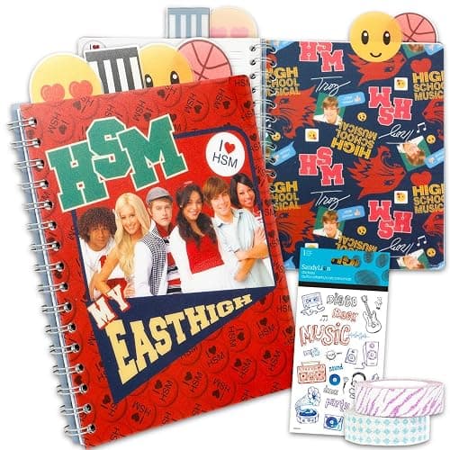 Disney High School Musical Journal Set - Bundle with Zac Efron Notebook with Tab Dividers Plus Stickers, More for Kids, Teens, and Adults | High School Musical Journal Notebook - Image 1