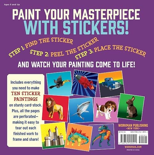 Paint by Sticker Kids, The Original: Create 10 Pictures One Sticker at a Time! (Kids Activity Book, Sticker Art, No Mess Activity, Keep Kids Busy) thumbnail 2