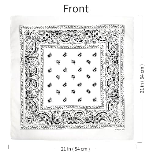 APIGANIZ 100% Cotton Bandanas, 21 x 21 inches, Set of 6 thumbnail 4