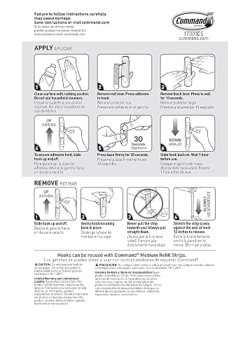 Command Medium Utility Hooks, 20 Hooks and 24 Strips, Damage-Free Hanging Wall Hook with Adhesive Strips, No Tools Great for Hanging Back to School Dorm Organizers, Holds up to 3 lb thumbnail 10