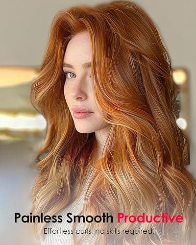 NOVUS 1.25 Inch Rotating Curling Iron for Effortless Waves and Beach Curls, Auto Hair Curler with 60M Ions Anti-Scald, Fast Heating for Hair Styling thumbnail 6
