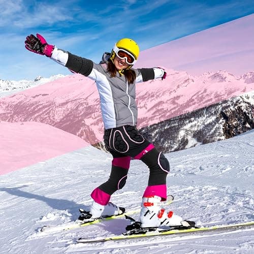 Lewtemi 3 Set Protective 3D Padded Hip EVA Short Pants Knee Pads Elbow Set Winter Protection Hip Pads Thick Non Slip Knee Sleeve Elbow Guard for Men Women Kid Ski Ice Skating thumbnail 6