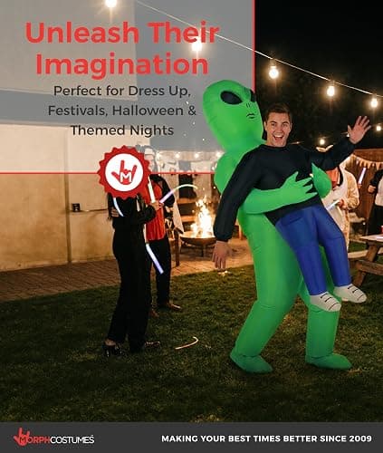 Morph Inflatable Costume Alien, Inflatable Alien Costume Adult, Aliens Costumes Adults, Blow Up Costumes for Adults thumbnail 6
